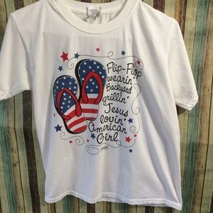 Jerzees cute American girl tee 🇺🇸